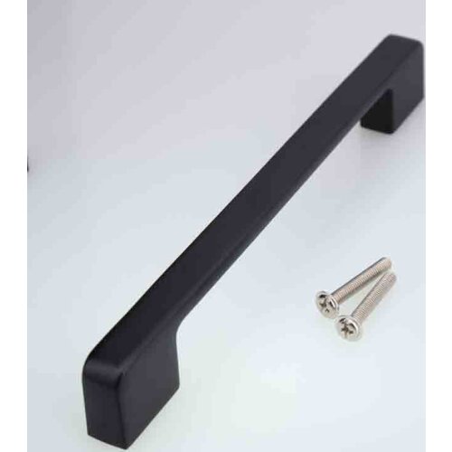128mm modern simple black dresser wardrobe door handles 5" vintage black kitchen cabinet drawer pull knob black furniture handle