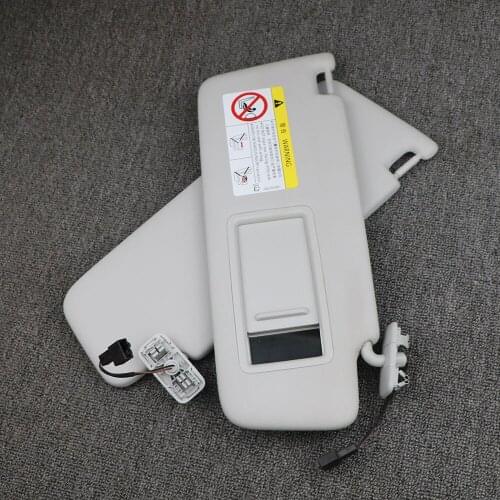 5GG857552 Black Front Sun Visor Panel With Makeup Mirror For VW Golf 7 SportsVan Jetta MK7 T-Cross Passat B8 CC E-Golf T-Roc