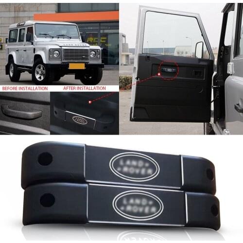 Car Interior Aluminum Alloy black Door Handle Trim for Land Rover Defender 110 90 2008 2009 2010 2011 2012 2013 2014 2015 2016