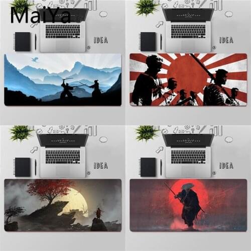 Maiya Top Quality Japanese Bushido Samurai Rubber Mouse Durable Desktop Mousepad Free Shipping Large Mouse Pad Keyboards Mat
