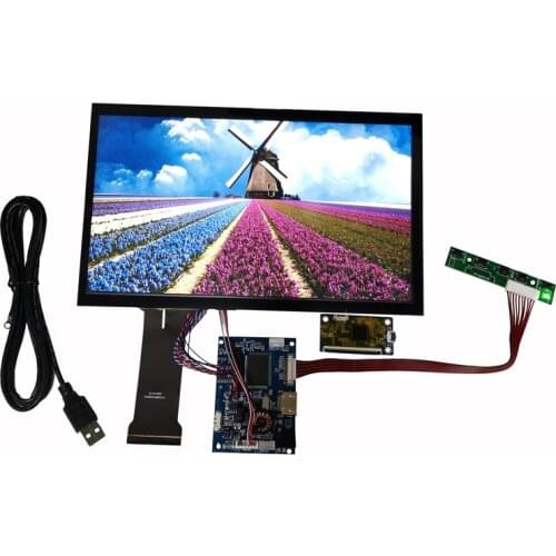 10.1 inch touch monitor module kit HDIPS1366X768HD VGAV 10-point capacitive touch Android Raspberry Pi window system plug and pl