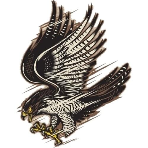12.5*15.9CM Coolest Eagles With Open Wings Flight Decor PVC Colored Car Sticker