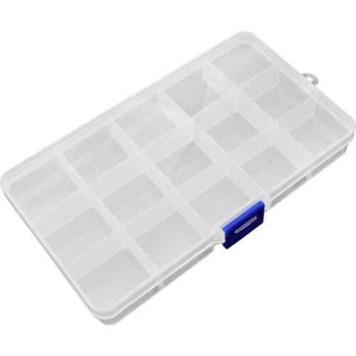 15 Grids Guitar Pick Storage Box Thumb Finger Paddles Plectrum Container for Screws Small Items Instrument Parts Accessory