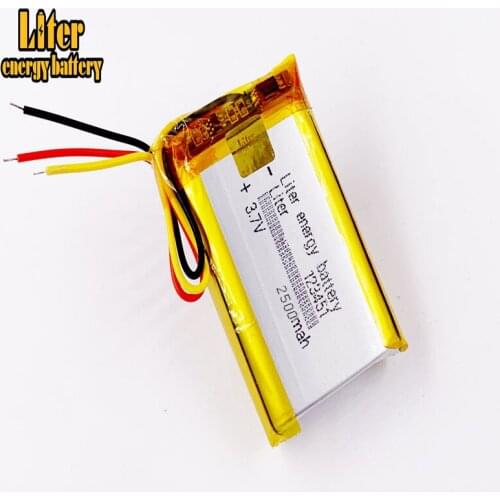 3 wire 3.7V 2500mAh 123451 polymer lithium DVR,mp3,mp4,cell phone,SPEAKER,GPS for polymer lithium ion Li-ion battery