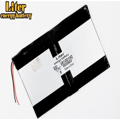 35100140 3.7V 6500mAh 35140100 Polymer rechargeable batteries GPS DVD Tablet computer general battery