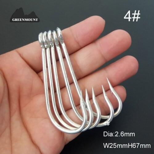 5pieces wholesale 4# jig hook fishing hooks large size 4
