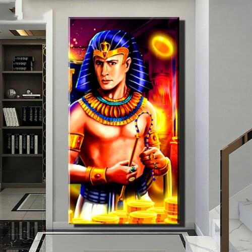 Large size 5d Diy Diamond Painting Egyptian pharaoh King Queen Diamond Mosaic Full Drill Diamond Embroidery N2189