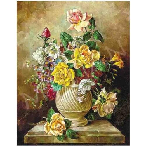 New full square/round drill 5D diy diamond painting "flowers"3D diamond embroidery pattern resin cross stitch mosaic home decor