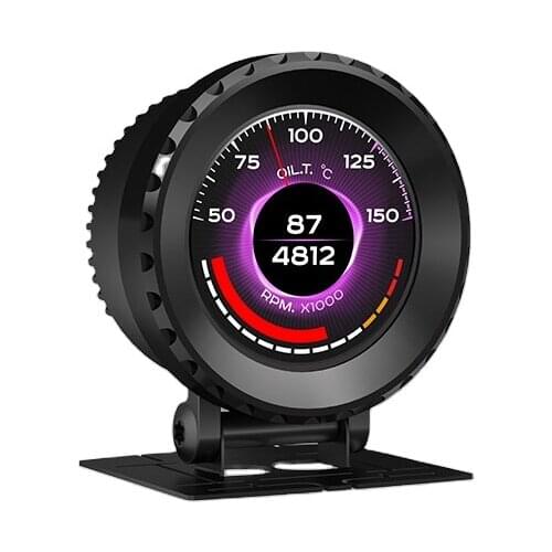 Cammus Performance Obd2 Car Water Temperature Rpm Gauges Lcd Digital Fuel Level Air Pressure Gauge