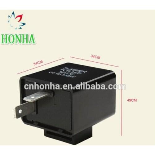 10/20/30pcs Black 12V 2 Pin Fix Flasher Blinker Turn Signal Relay Motorcycle Motorbike LED Indicator Light