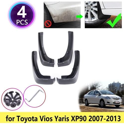 For Toyota Yaris Sedan Vios Limo Belta XP90 2007~2013 Mudguards Mudflap Fender Mud Flaps Splash Flap Guards Car Accessories 2009