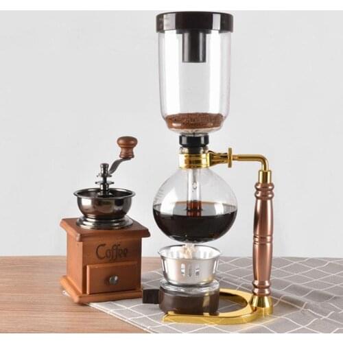 GURET 3 Cups Syphon Pots High Quality Coffee Kettle Pot Set Filter Syphon Coffee Maker Tea Siphon Heat-Resistant Household Pot