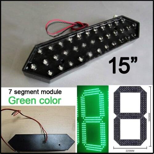 15" green color digita numbers module,7 segment of the modules,High brightness,led signs,led gas price,led score,remote control