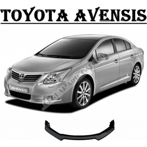 For TOYOTA AVENSIS Front Bumper Attachment Lip 2002-2020 Piano Glossy Black Splitter Diffuser Universal Spoiler Bumper Mud Flap