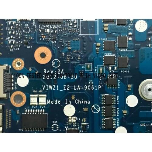 BiNFUL available,VIWZ1_Z2 LA-9061P REV : 2A MAINBOARD FOR LENOVO Z500 ,gt635 2gb,. (new item )