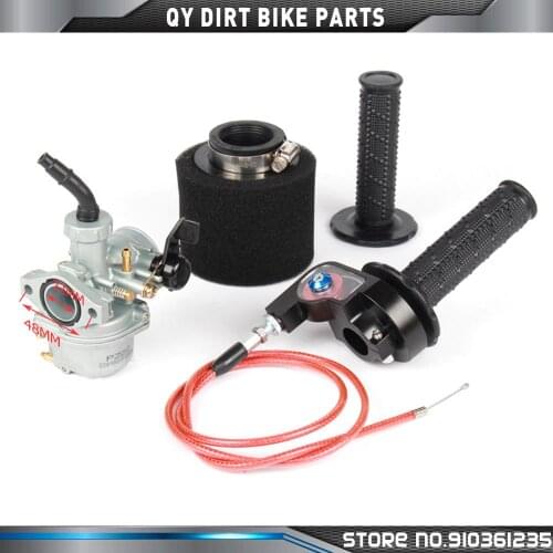 22mm Carb PZ22 Carburetor With Air Filter Visiable Throttle Grip For 110cc 125cc SSR Lifan CRF50 Pit Dirt Bike Motorcycle ATV