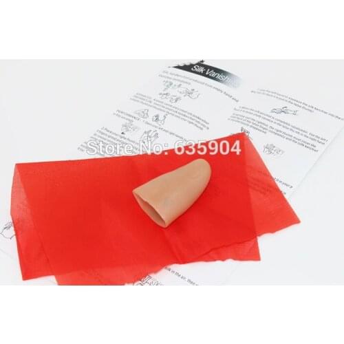 Silk Vanishing Magic Vanishing Kit - Thumb Tips With Free Red Silk Magic Props