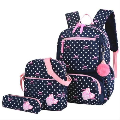 2018 New Cute Children School Bags For Girls Kids School Backpack 3Pcs/Set Fashion Printing Schoolbag Backpacks mochila infantil