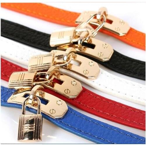 New double-wound belt buckle men and women personality lock couple bracelet