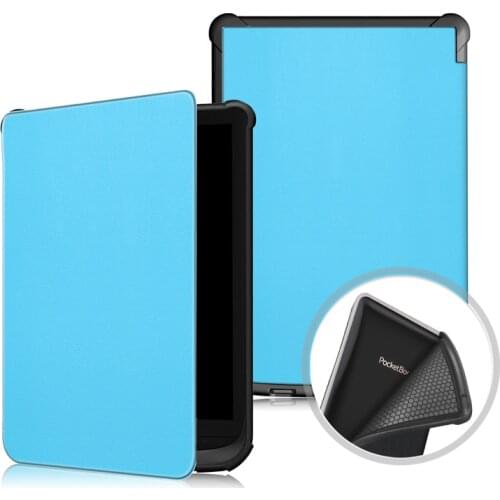 Solid Color case For Pocketbook 627 616 632 6.0 inch Stand PU leather Cover for PocketBook Touch Lux 4/Touch HD 3/Basic Lux 2