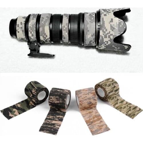 OLOMM 4.5m Non-Woven Car-styling Stickers Retractable Camouflage Tape For Bicycle Hunting Riding Self-Adhesive Car Accessories