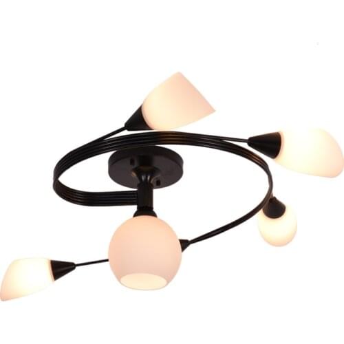 Simple modern creative warm bedroom living room study room round ceiling light
