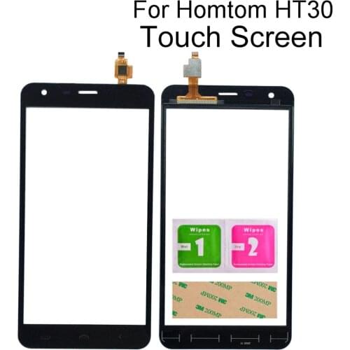 5.5" Touch Panel Sensor Screen Digitizer For Homtom HT30 HT30 Pro Touch Screen Digitizer Front Glass Panel Tools 3M Glue