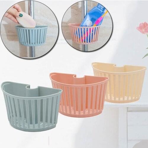 Kitchen Bathroom Drain Rack Plastic Hanging Basket Shelf Edge Bottom Hollow Sink Sponge Storage Spout Holder