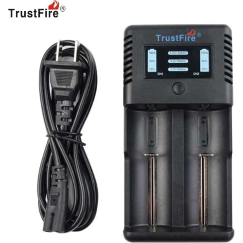 Trustfire TR-019 Intelligent Fast 2 Slots Battery Charger for 18650 26650 25500 21700 20700 16650 14500 32650 Li-ion Battery