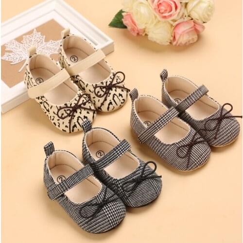 Baby Girls First Walk Of Striped Western Style Soft Sole Princess Shoes in Spring And Autumn Of 0-18 Months