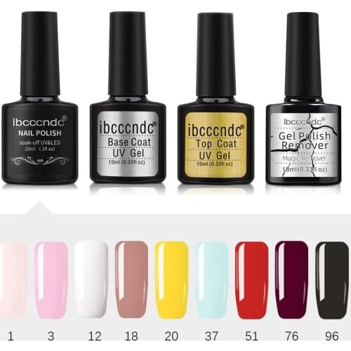 New 9 Colors 10ml Soak Off Nail Polish UV Gel Polish Base and Top Burst Magic Nails Remover Nail Lacquer Set Nail Salon Tools