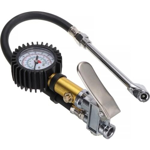 Universal 1pc 0-220 PSI Professional Car Tyre Inflator Deflator Pump With Handheld Air Pressure Gauge Tester Tool