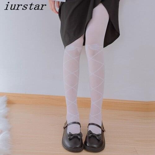 Iurstar tights women Sexy Velvet Tights Bow White Pantyhose Lolita Pantyhose For Women attoo Stockings Pantyhose Female Hosiery