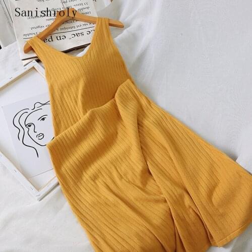 Sanishroly Autumn Winter Women Sleeveless Long Tank Dress Slim V-Neck Knitted Dresses Female Casual Sweater Dress Vestidos SE983