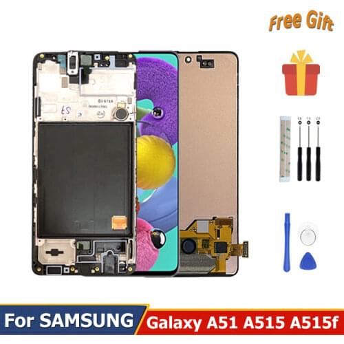 6.5“ Super Amoled A51 For Samsung Galaxy A51 A515f Lcd Display Touch Screen A515 SM A515F/DS A515fd Digitizer Assembly Parts