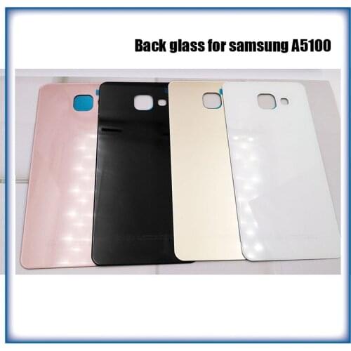 2pcs Rear Panel Glass Battery Back Glass Cover For Samsung Galaxy A5 A5100 With Logo + Adhesive Sticker
