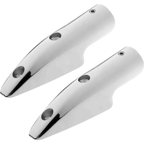 2 Pack Heavy Duty Marine Boats Handrail Rail End Hardware Fitting, Universal Fit for 7/8 inch 22mm Tube, 316 Stainless Steel