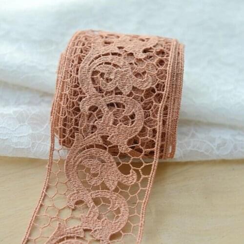 5 Meters Retro Hollow Lace Trim Water Soluble Lace Ribbon Wedding Bride Dress Sewing Craft