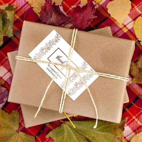 P15D 50 Pcs Thank You Card Businesses Greetings Card Praise Labels for Small Businesses Decor Bulk Note Cards Small Shop Present