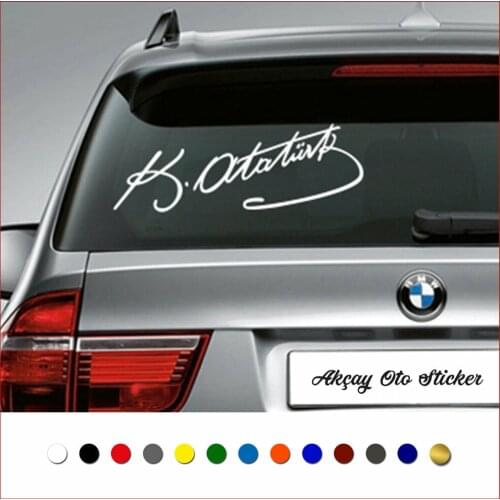 ATATURK SIGNATURE STİCKER ATATURK STİCKER ATATURK AUTO STİCKER