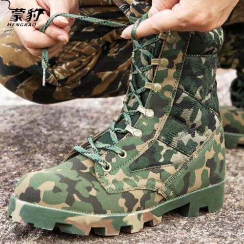 Military Combat Boots Mens Winter Shoes Ankle Army Boats High Quality Waterproo Work Safety Shoes Camouflage Hiking Hunting Boot
