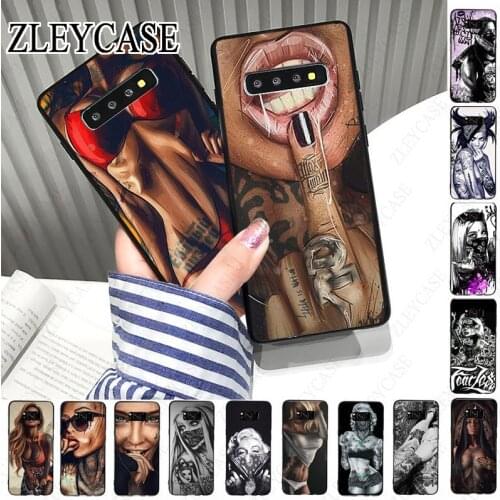 Sexy Sleeve Tattoo hot Girl Soft Phone Case For samsung galaxy s10plus s10e s10lite s9 s8plus s20plus s7 s6edge s20ultra case
