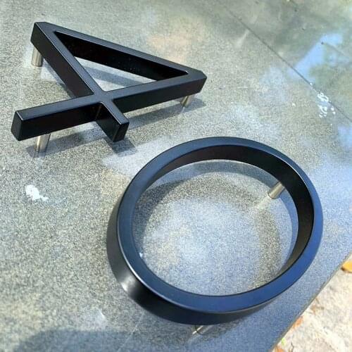 Black Floating House Numbers Home Mailbox Number 0-9 Metal Address Sign Plate Outdoor Street Door Plaque