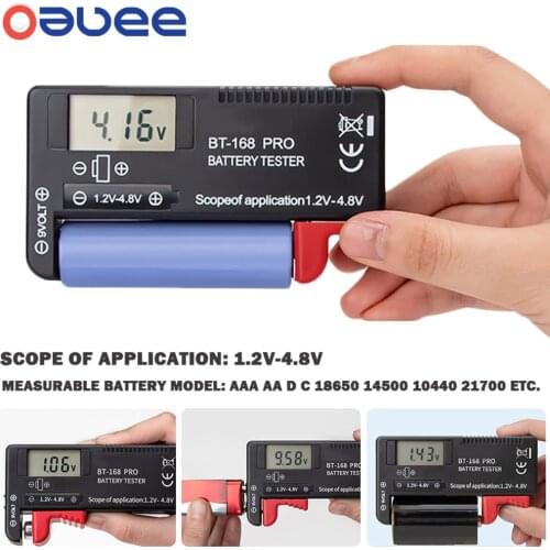 Digital Lithium Battery Capacity Tester Checkered load analyzer Display Check AAA AA Button Cell Universal test Dropship