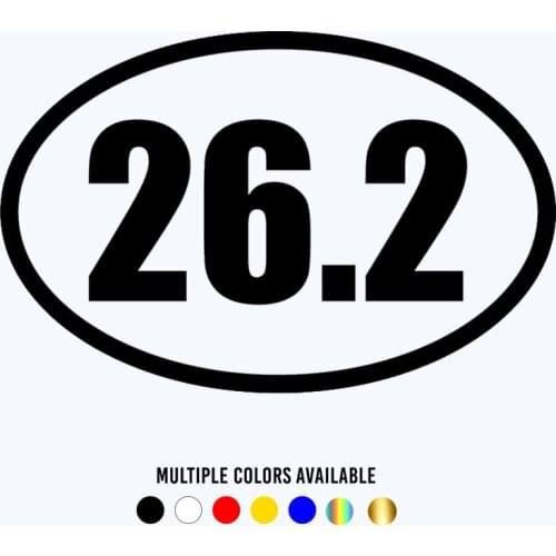 CK20079# Vinyl Decal Marathon Runner 26.2 Car Sticker Reflective Waterproof Car Styling Decor on Motorcyle Truck Bumper