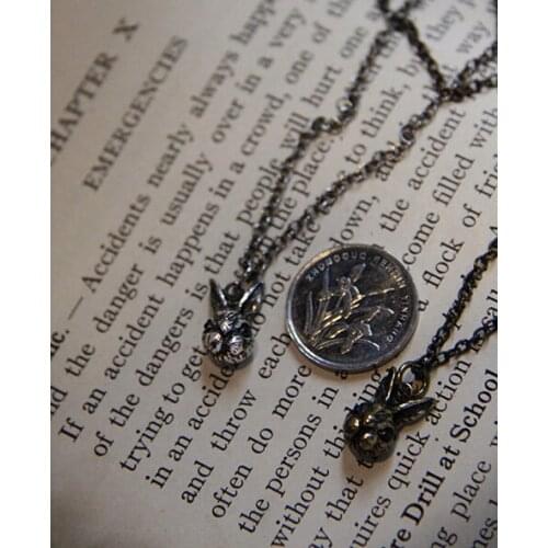 DANGGAO fashion cute Little Baby Rabbit Head pendant women Bunny choker Necklace Children Gift charm Jewelry