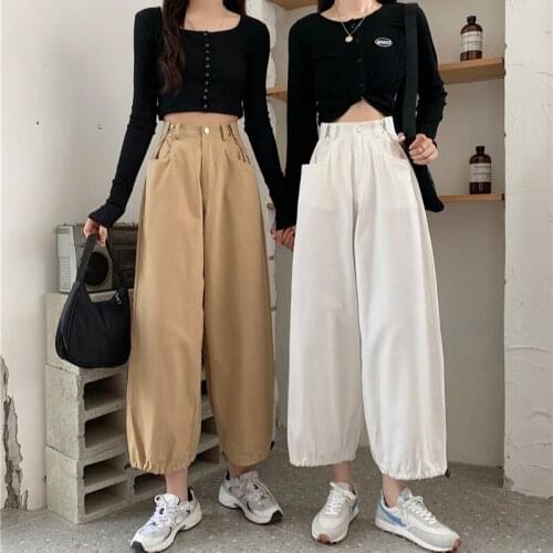 Cheap wholesale 2021 spring summer autumn new fashion casual Popular long women Pants woman female OL cargo pants Vy9981