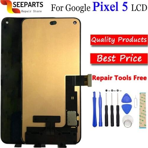 6.0" for Google Pixel 5 LCD Display Touch Screen Digitizer Assembly Replacement GD1YQ, GTT9Q LCD Pixel 5 pixel5 LCD Display