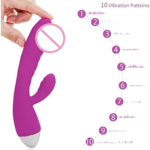 G Spot Vibrator For Women Dual Vibration Silicone Dildo Waterproof Female Vagina Clitoris Massager Sex Toys For Women Adult Toys