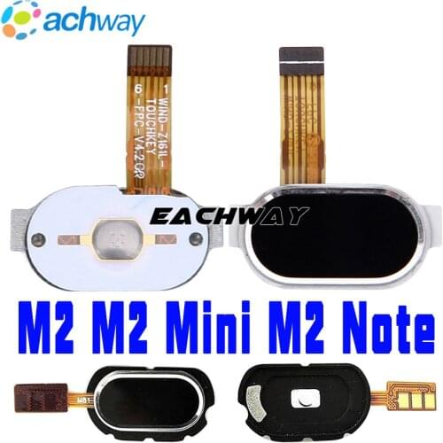 Meizu M2 Mini Home Button MEIZU M2 Note FingerPrint Flex Cable Ribbon Replace Parts Touch ID Black White MEIZU M2 Note Button
